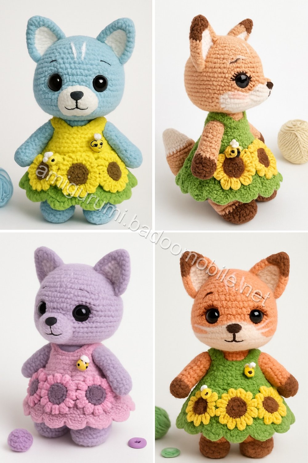 Amigurumi Sunflower Fox Free Pattern