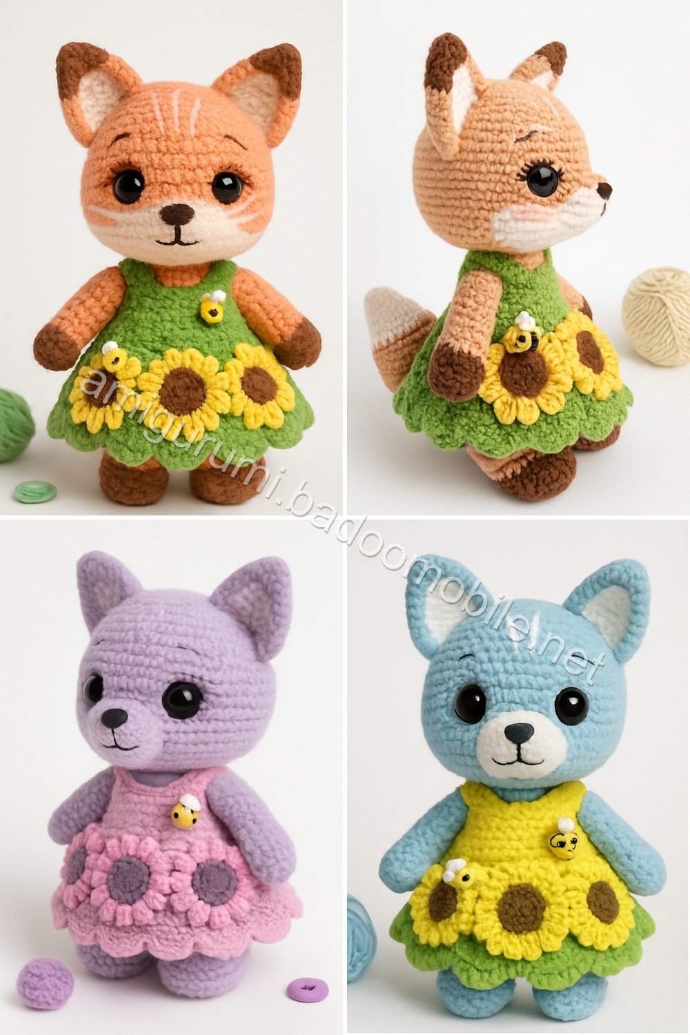 Amigurumi Sunflower Fox Free Pattern
