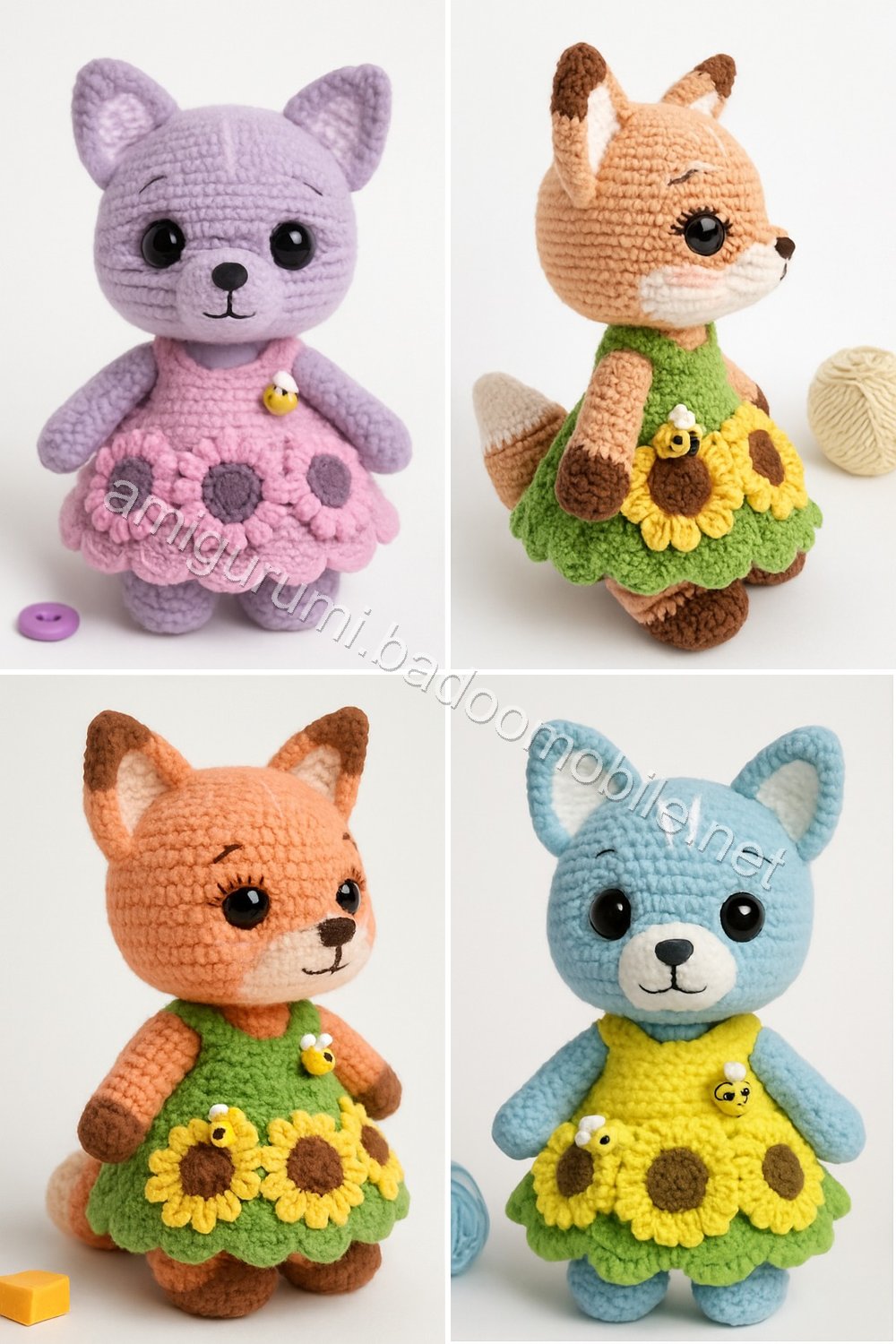 Amigurumi Sunflower Fox Free Pattern