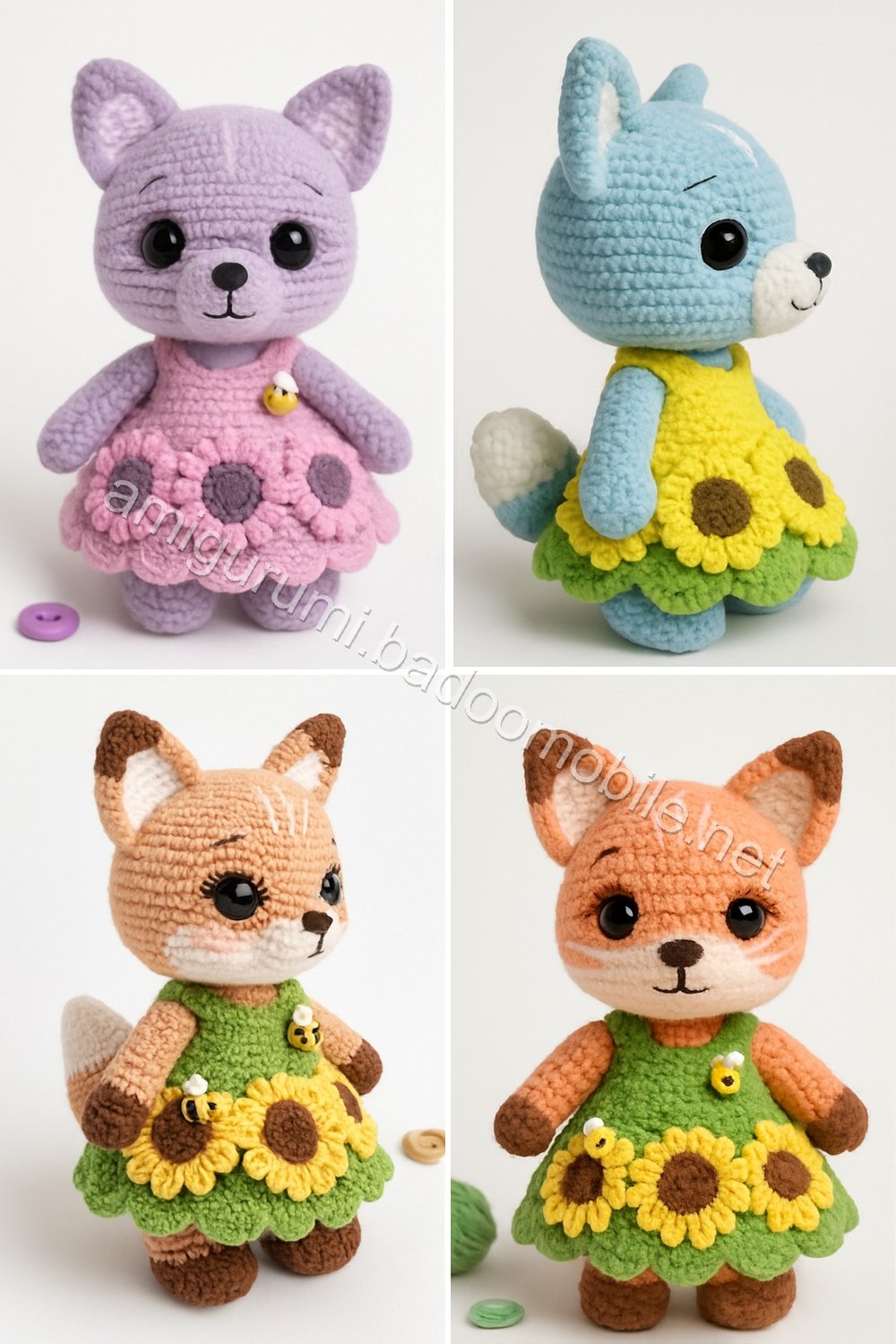 Amigurumi Sunflower Fox Free Pattern