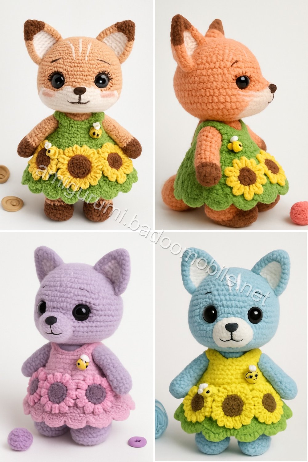 Amigurumi Sunflower Fox Free Pattern
