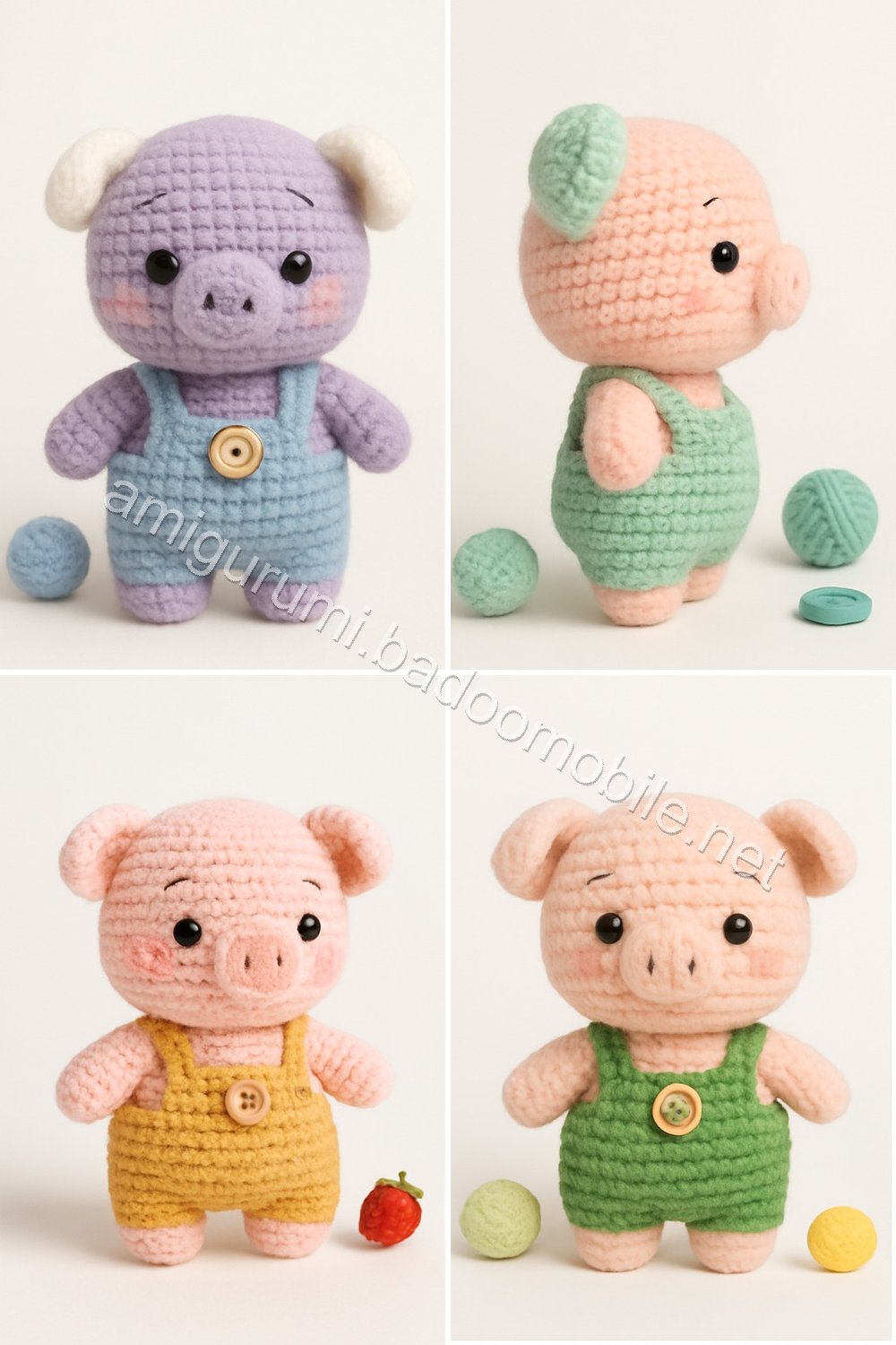 Amigurumi Pear Tree Piglet Free Pattern